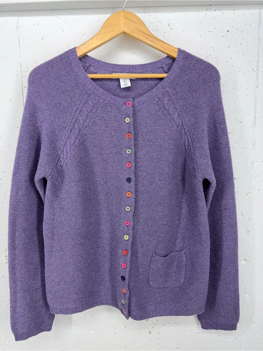 Tabitha Webb Women’s Medium Purple Cardigan Sweater